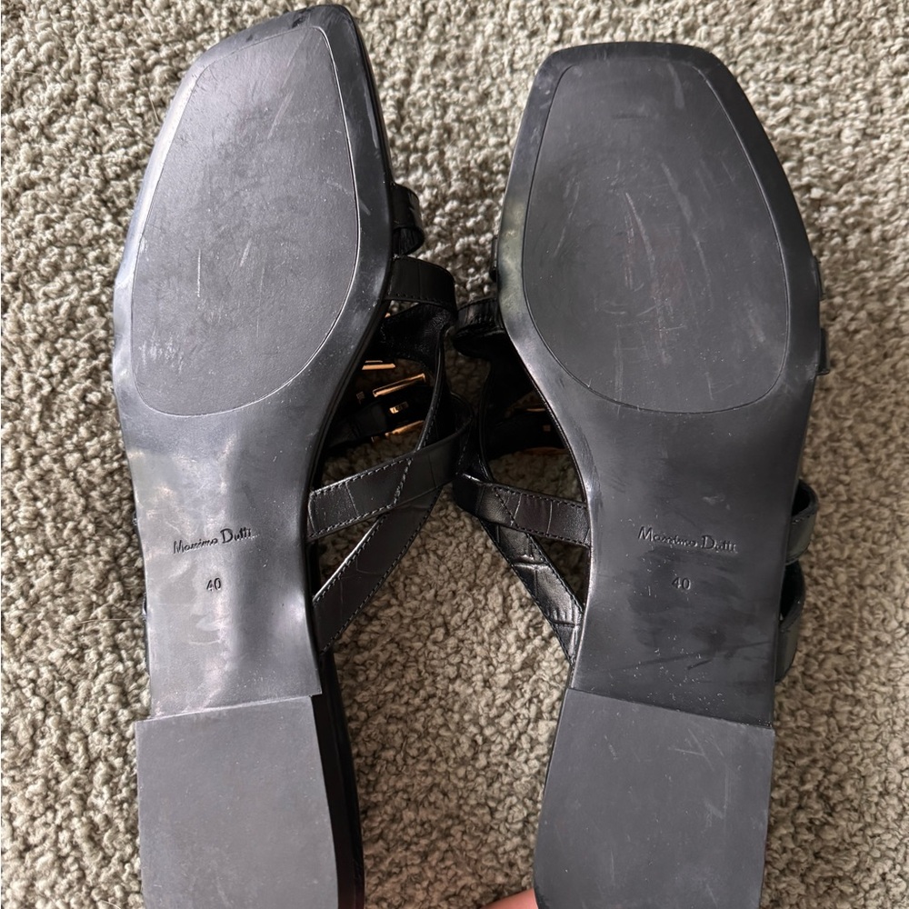 Massimo Dutti Leather Sandals View 5